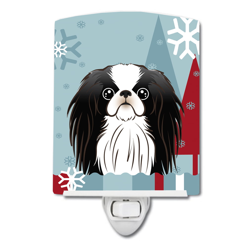Winter Holiday Japanese Chin Ceramic Night Light