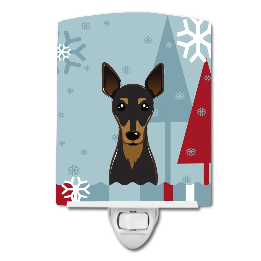 BB1736CNL Winter Holiday Min Pin Ceramic Night Light