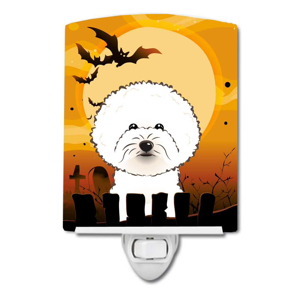 BB1775CNL Halloween Bichon Frise Ceramic Night Light