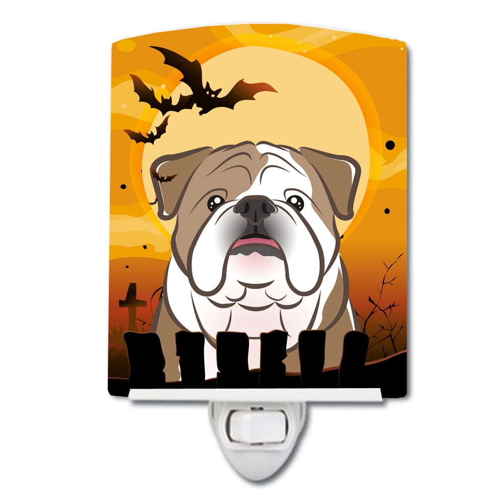 Halloween English Bulldog Ceramic Night Light