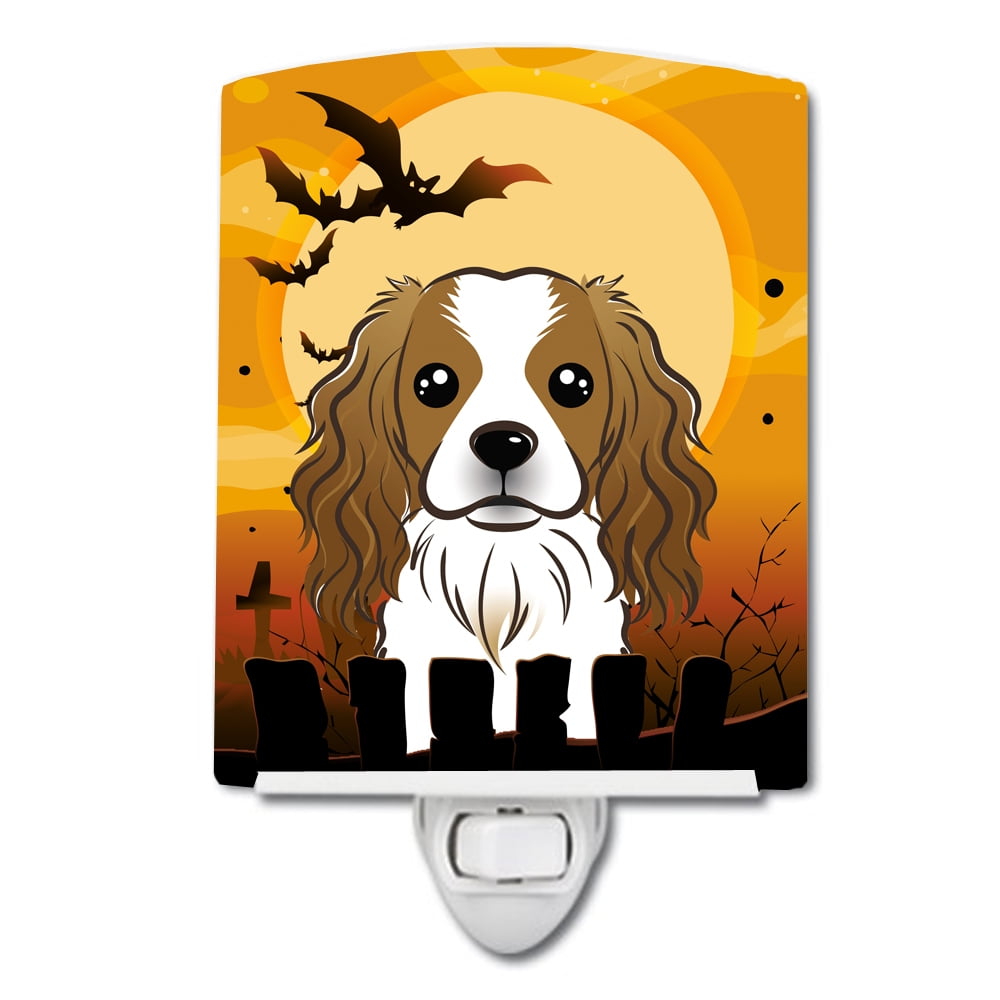 Halloween Cavalier Spaniel Ceramic Night Light