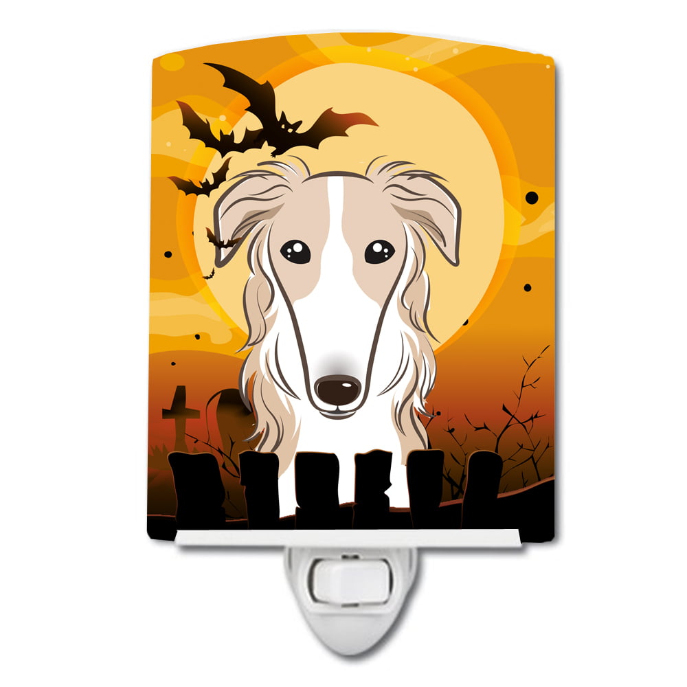 Halloween Borzoi Ceramic Night Light