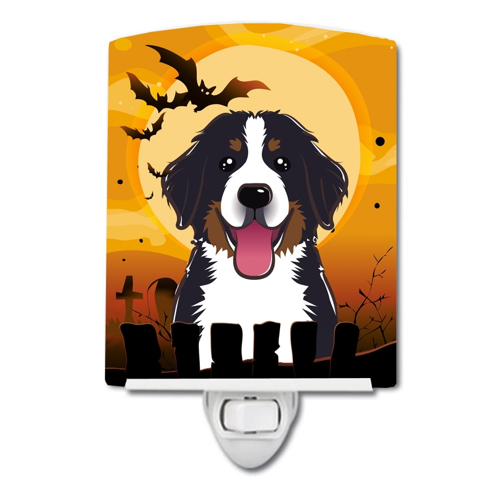 Halloween Bernese Mountain Dog Ceramic Night Light