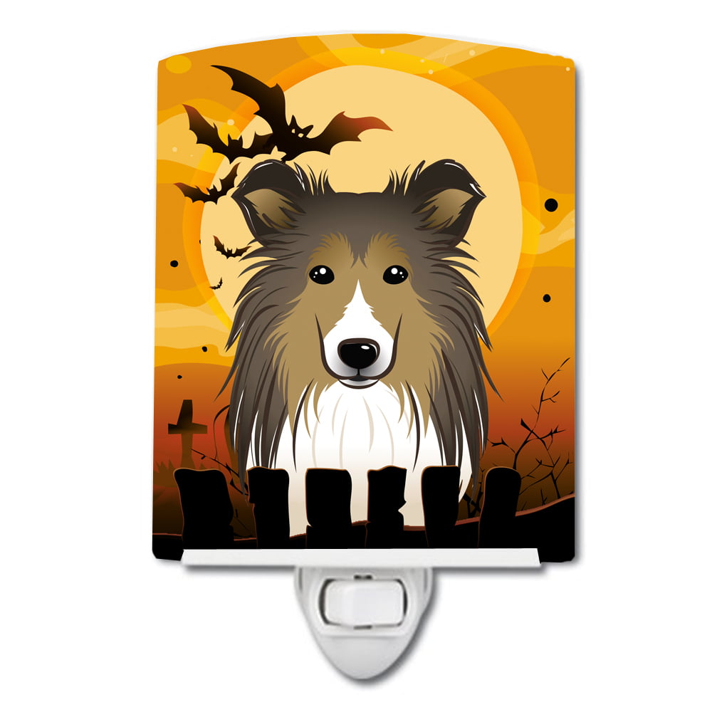 BB1800CNL Halloween Sheltie Ceramic Night Light