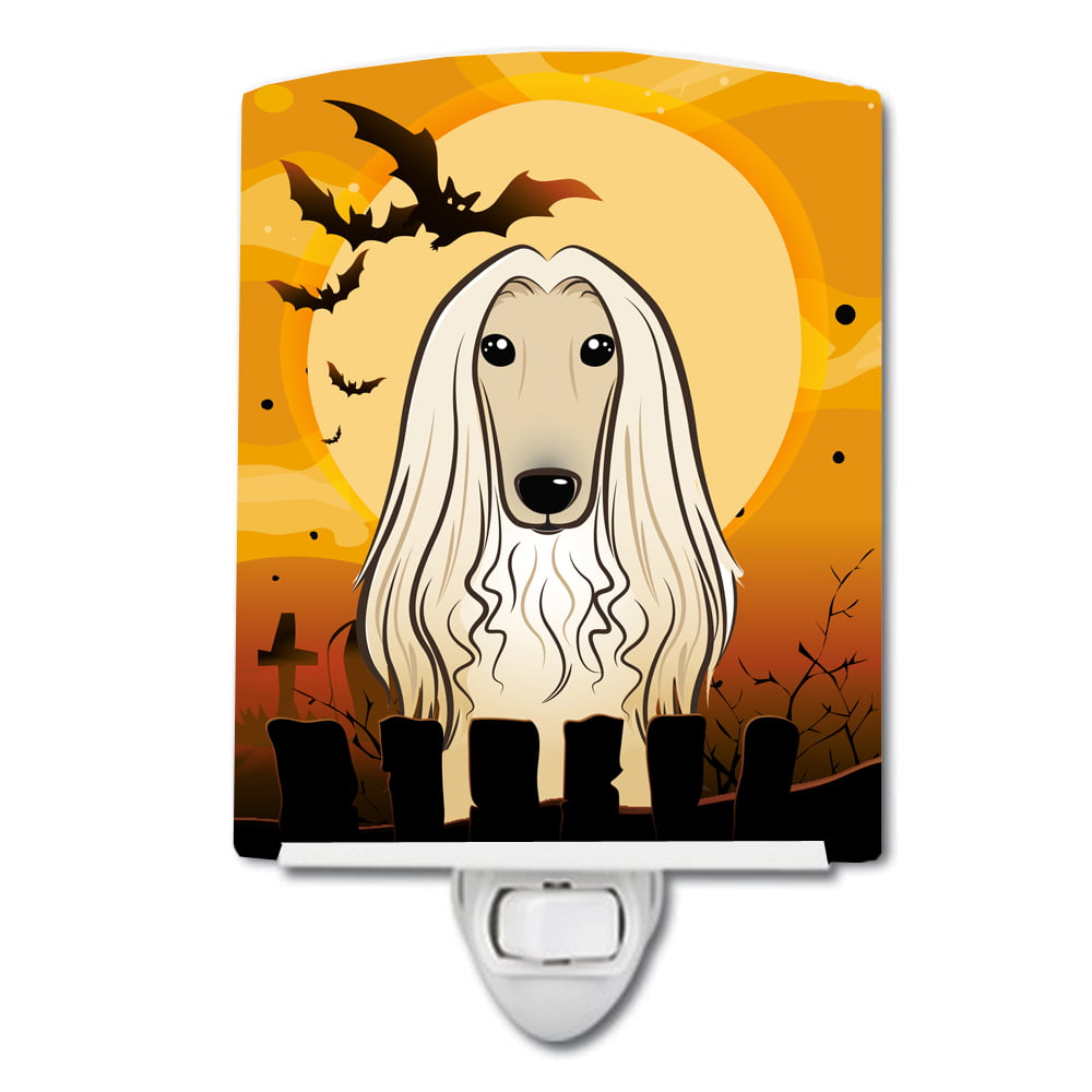 BB1802CNL Halloween Afghan Hound Ceramic Night Light