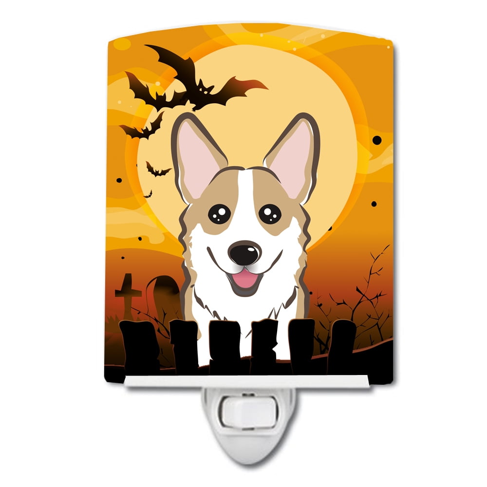 Halloween Sable Corgi Ceramic Night Light