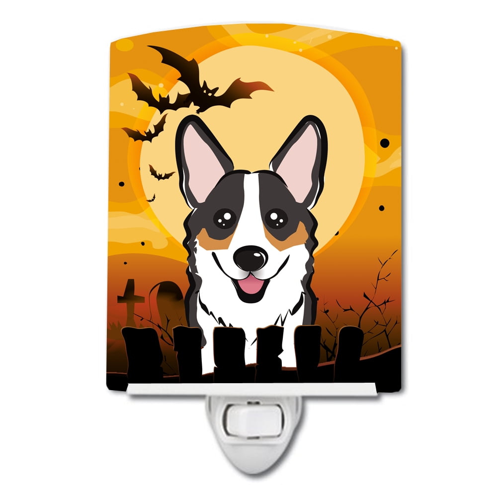 Halloween Tricolor Corgi Ceramic Night Light