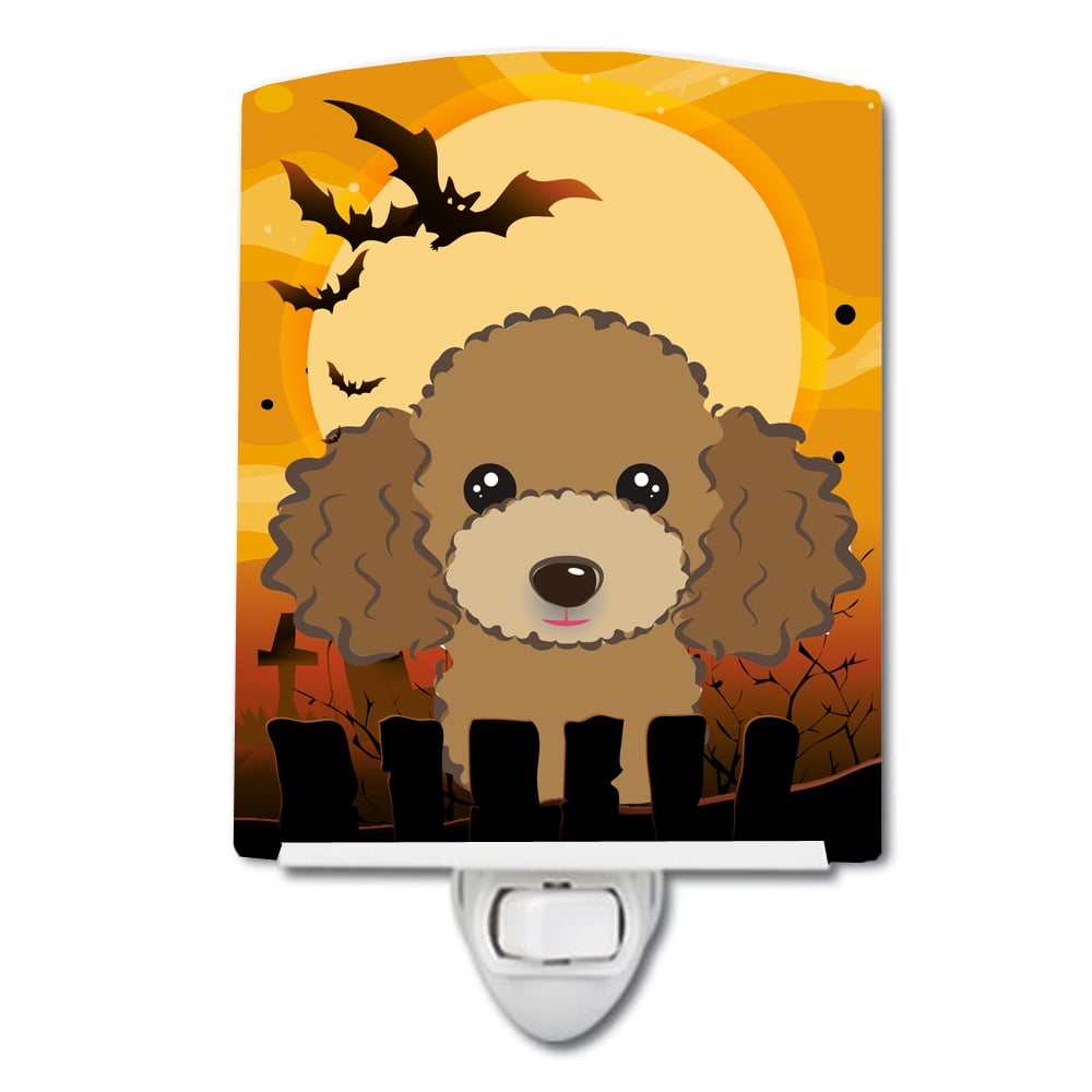 Halloween Chocolate & Brown Poodle Ceramic Night Light