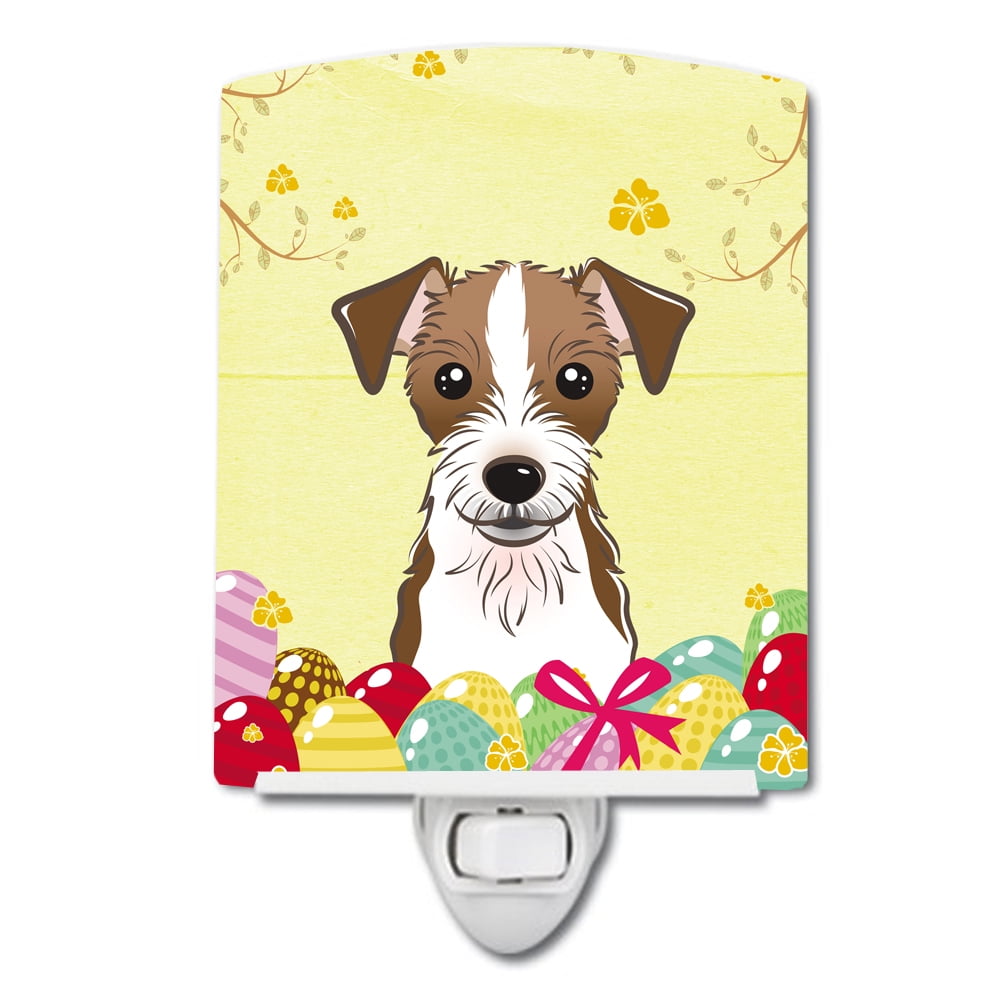 BB1884CNL Jack Russell Terrier Easter Egg Hunt Ceramic Night Light