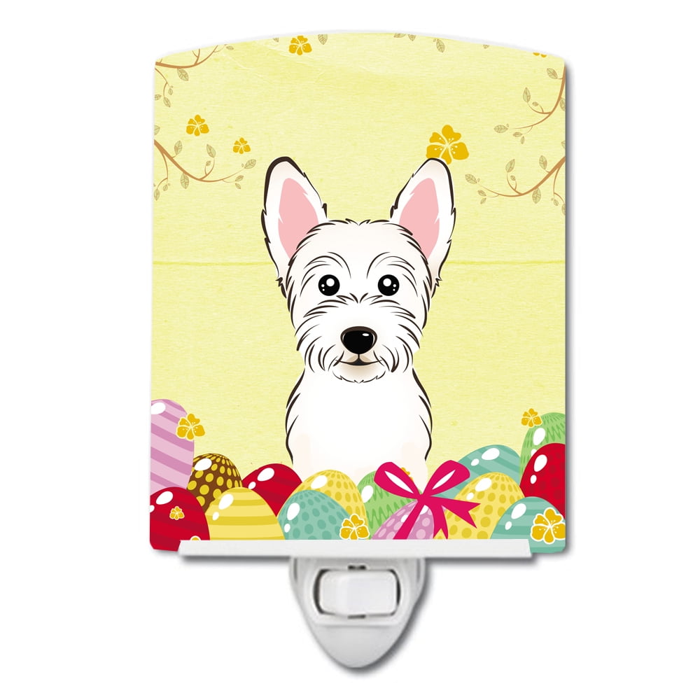 BB1908CNL Westie Easter Egg Hunt Ceramic Night Light