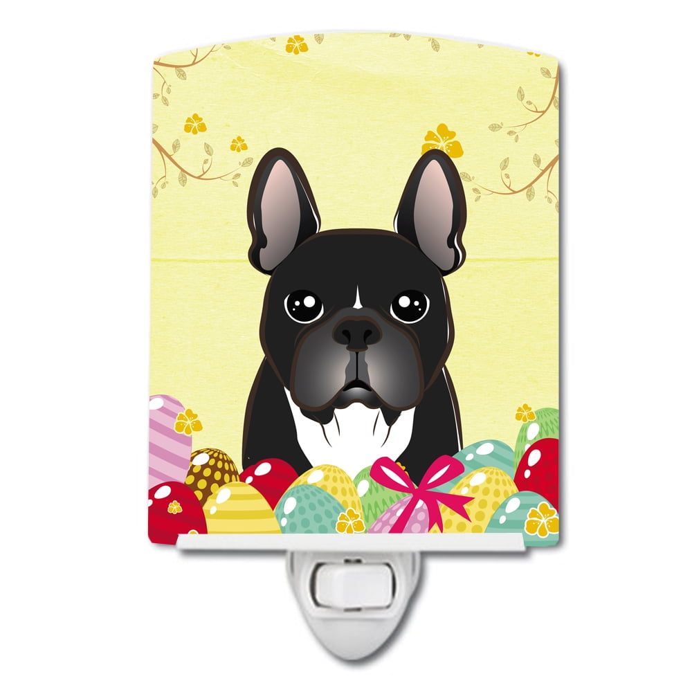 French Bulldog Easter Egg Hunt Ceramic Night Light