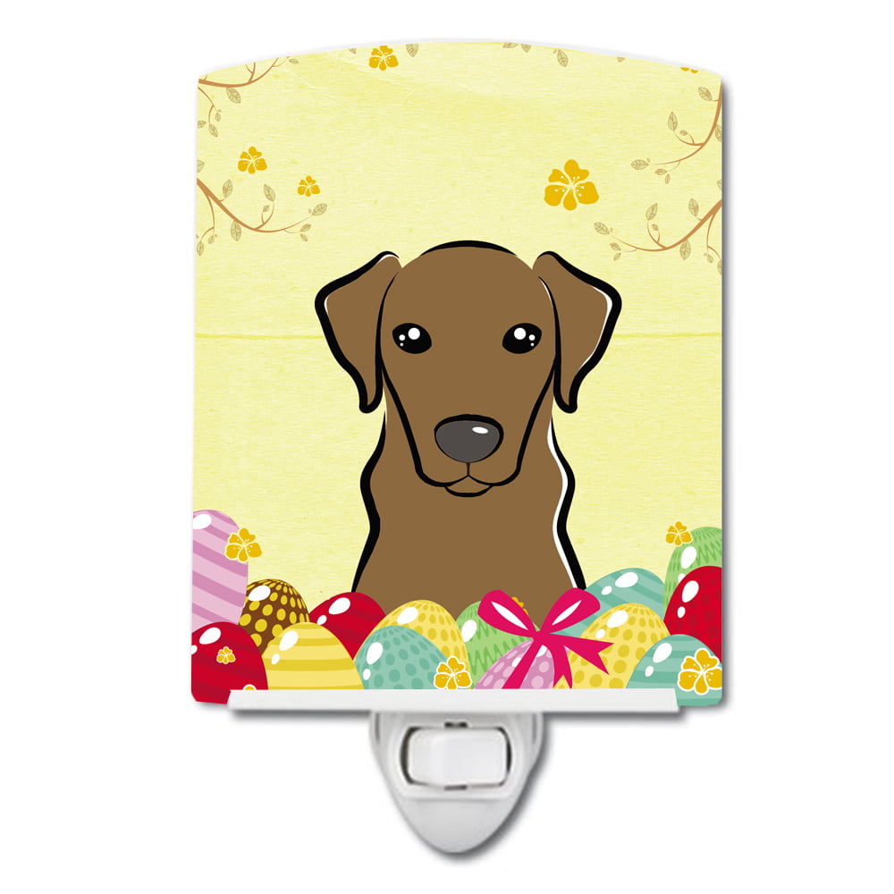 BB1916CNL Chocolate Labrador Easter Egg Hunt Ceramic Night Light