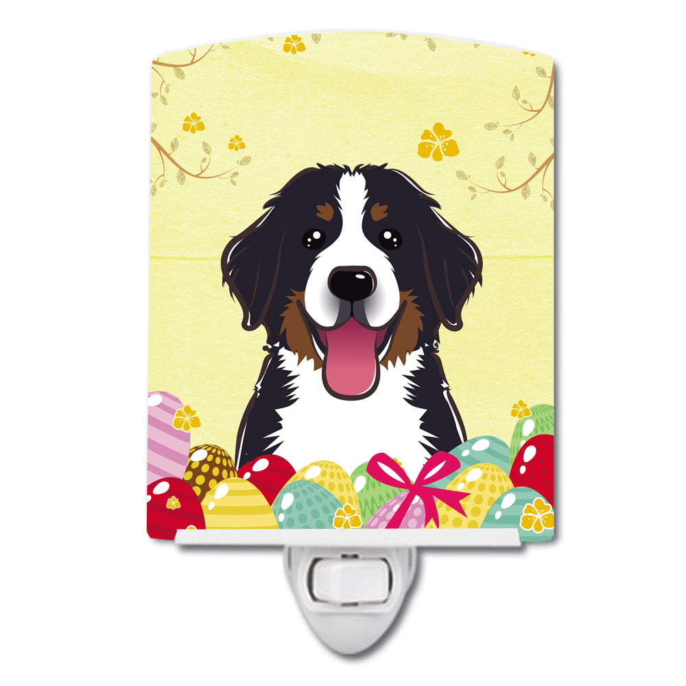BB1919CNL Bernese Mountain Dog Easter Egg Hunt Ceramic Night Light
