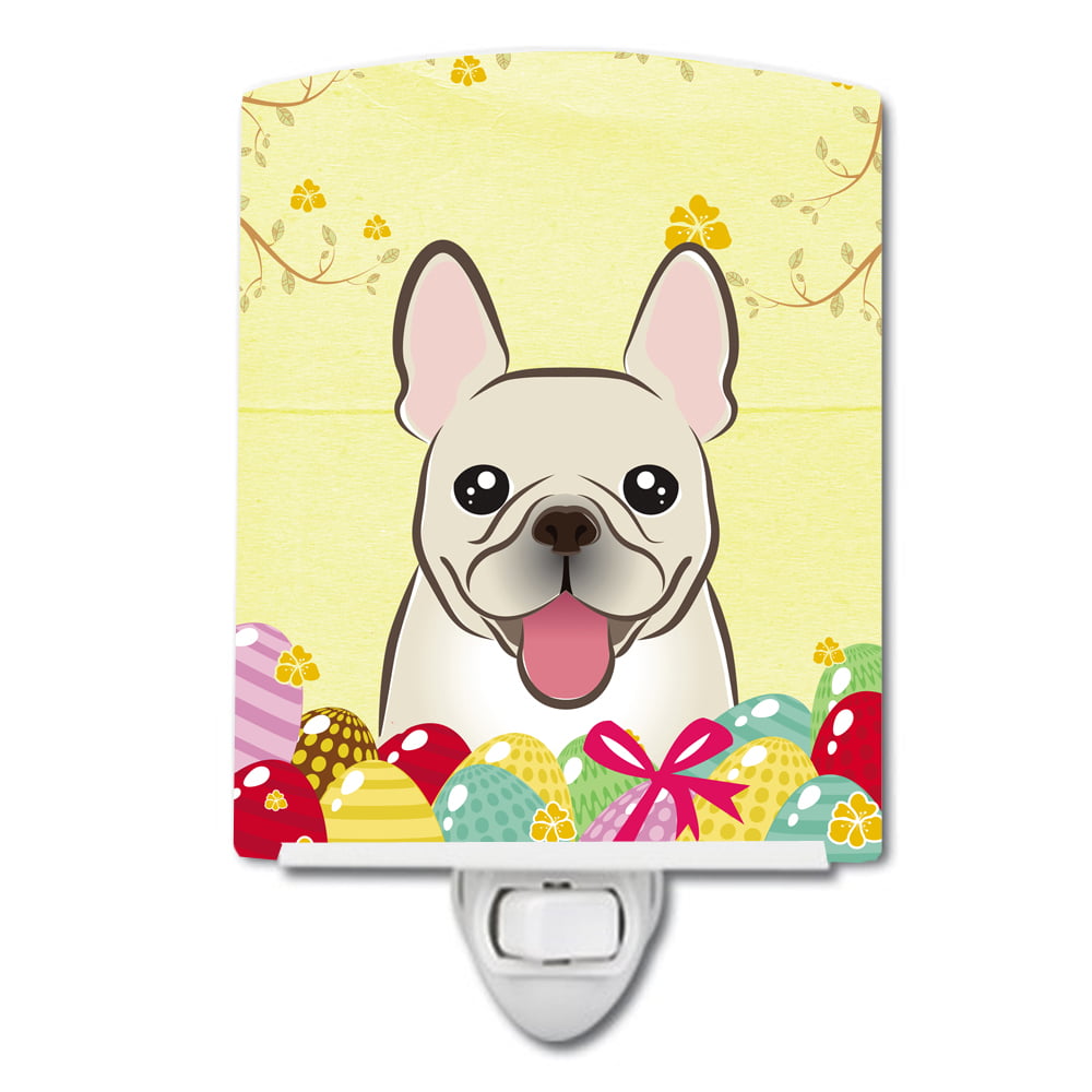 French Bulldog Easter Egg Hunt Ceramic Night Light