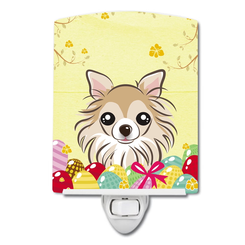 BB1933CNL Chihuahua Easter Egg Hunt Ceramic Night Light