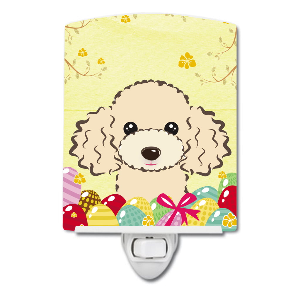 BB1940CNL Buff Poodle Easter Egg Hunt Ceramic Night Light