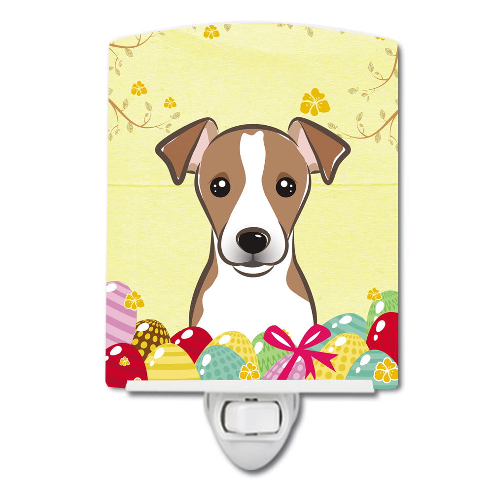 BB1942CNL Jack Russell Terrier Easter Egg Hunt Ceramic Night Light