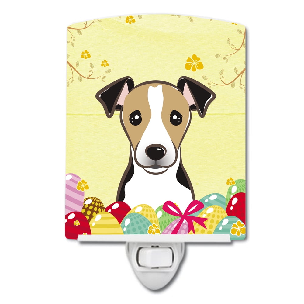 BB1943CNL Jack Russell Terrier Easter Egg Hunt Ceramic Night Light