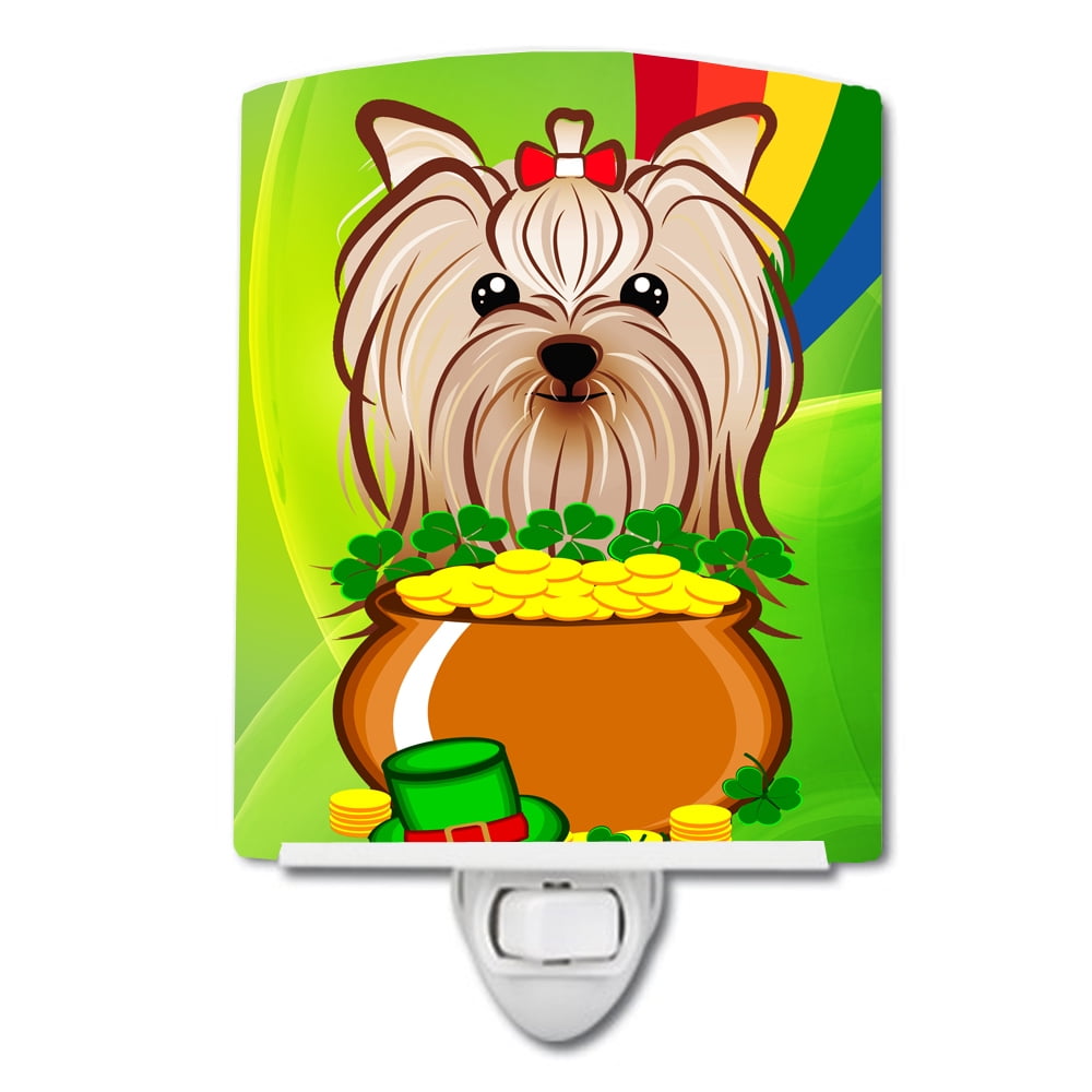 Yorkie Yorkishire Terrier St. Patricks Day Ceramic Night Light