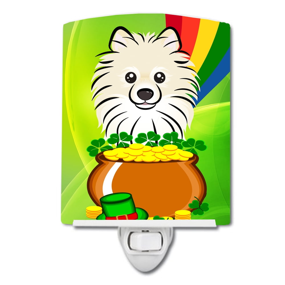 BB1951CNL Pomeranian St. Patricks Day Ceramic Night Light