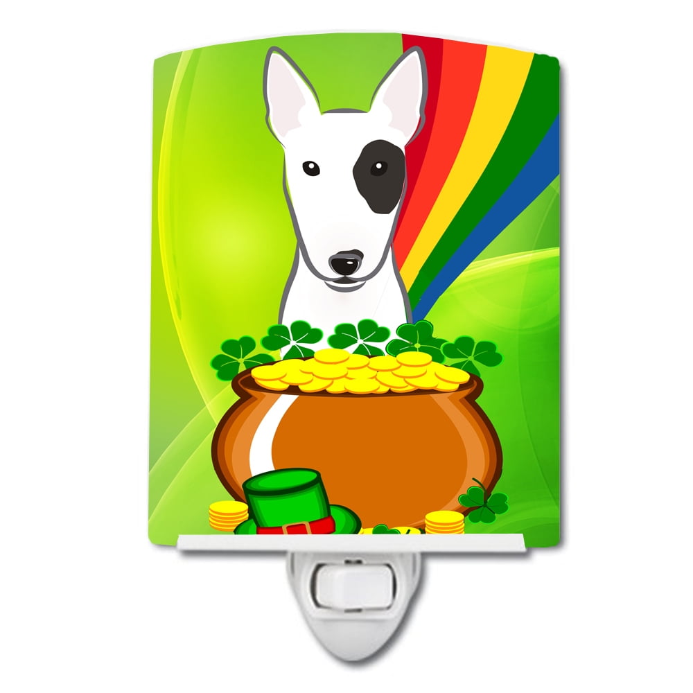 Bull Terrier St. Patricks Day Ceramic Night Light