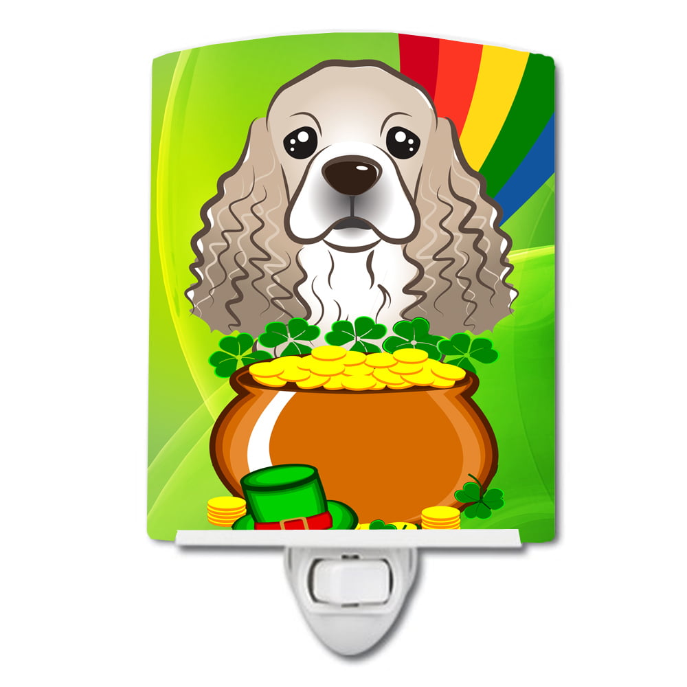 BB1960CNL Cocker Spaniel St. Patricks Day Ceramic Night Light
