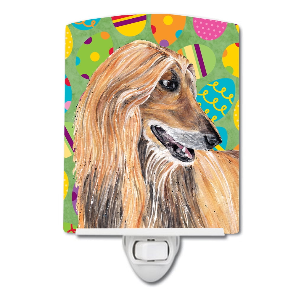 SC9500CNL Afghan Hound Easter Eggtravaganza Ceramic Night Light