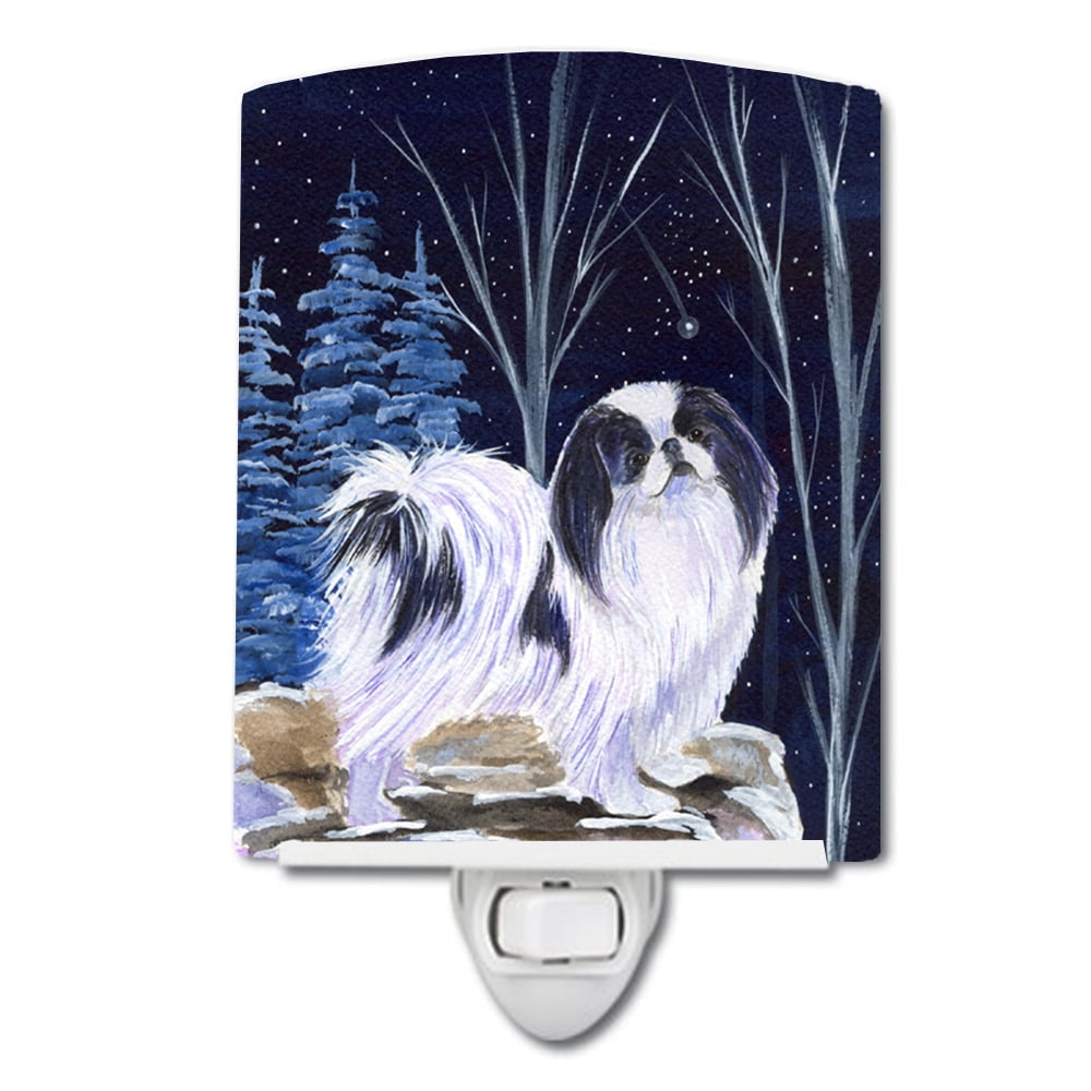 Starry Night Japanese Chin Ceramic Night Light