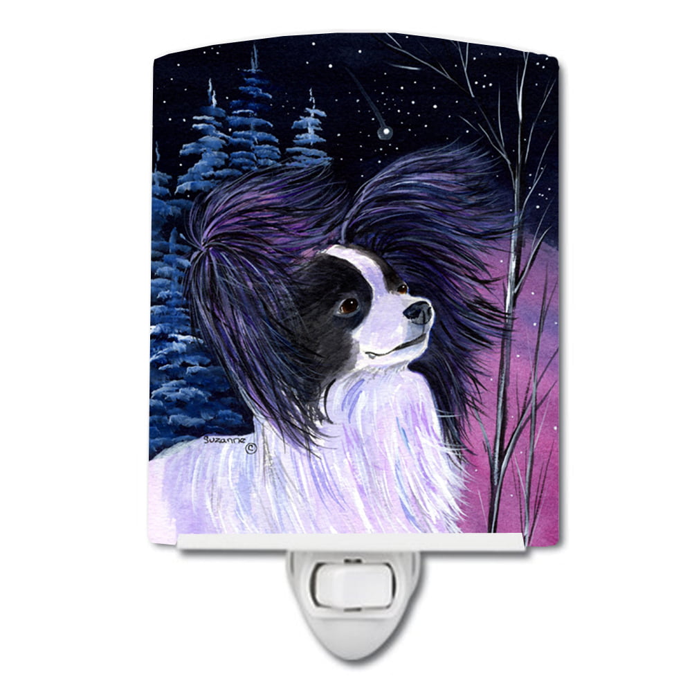 SS8377CNL Starry Night Papillon Ceramic Night Light