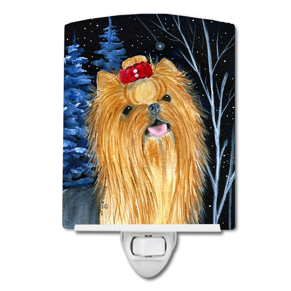 SS8413CNL Starry Night Yorkie Ceramic Night Light