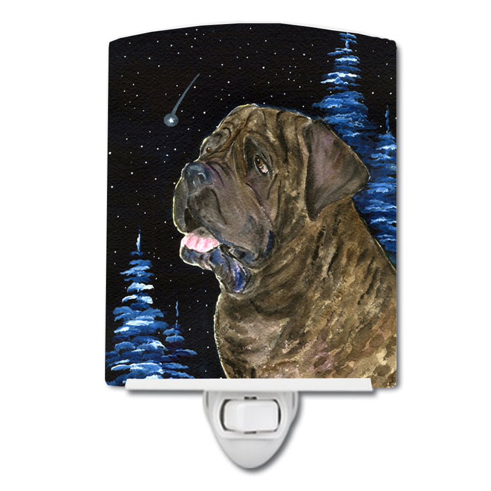 SS8463CNL Starry Night Mastiff Ceramic Night Light