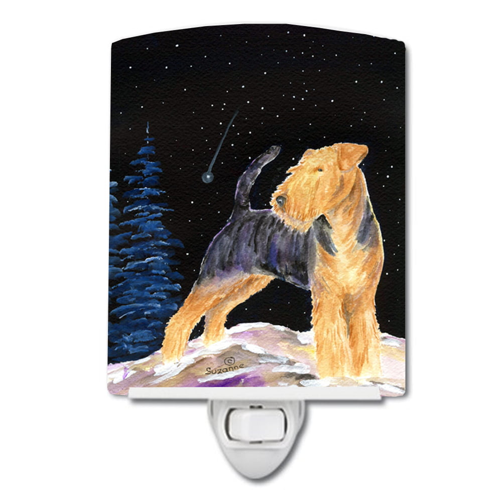 SS8464CNL Starry Night Welsh Terrier Ceramic Night Light