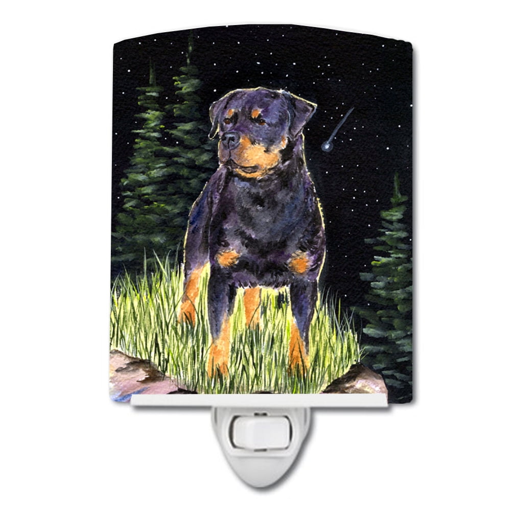 SS8475CNL Starry Night Rottweiler Ceramic Night Light