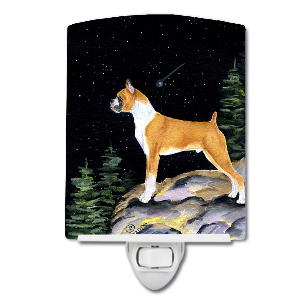 SS8496CNL Starry Night Boxer Ceramic Night Light