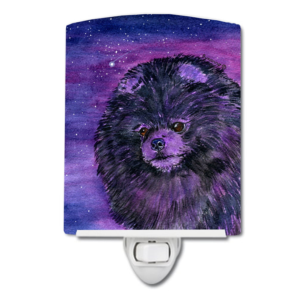 Starry Night Pomeranian Ceramic Night Light