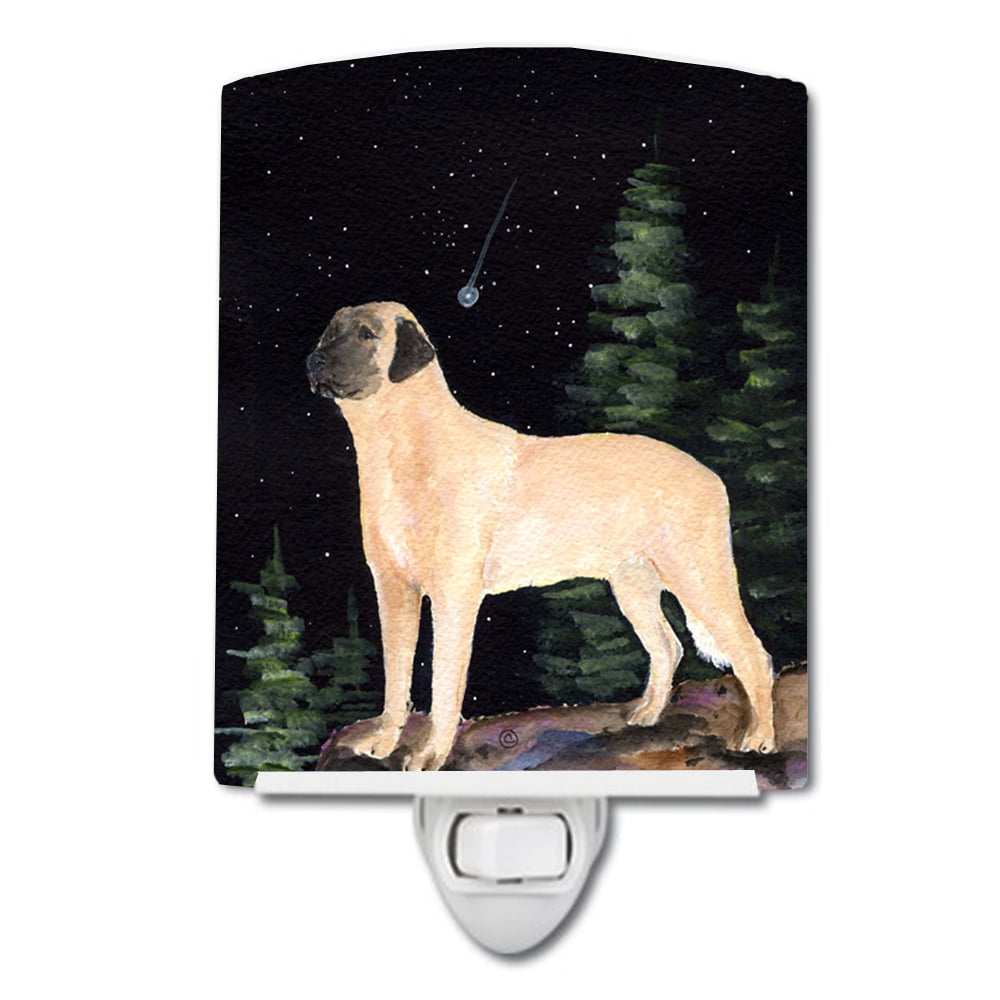 Starry Night Anatolian Shepherd Ceramic Night Light