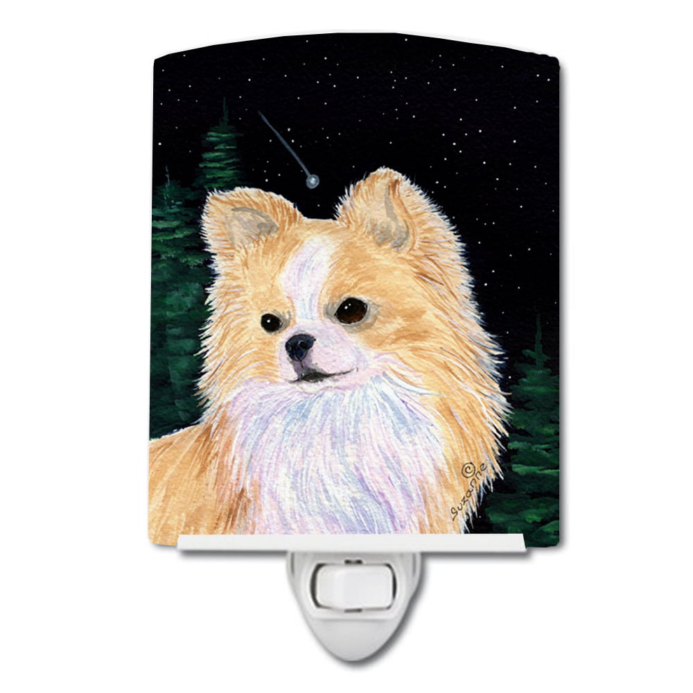 Starry Night Chihuahua Ceramic Night Light