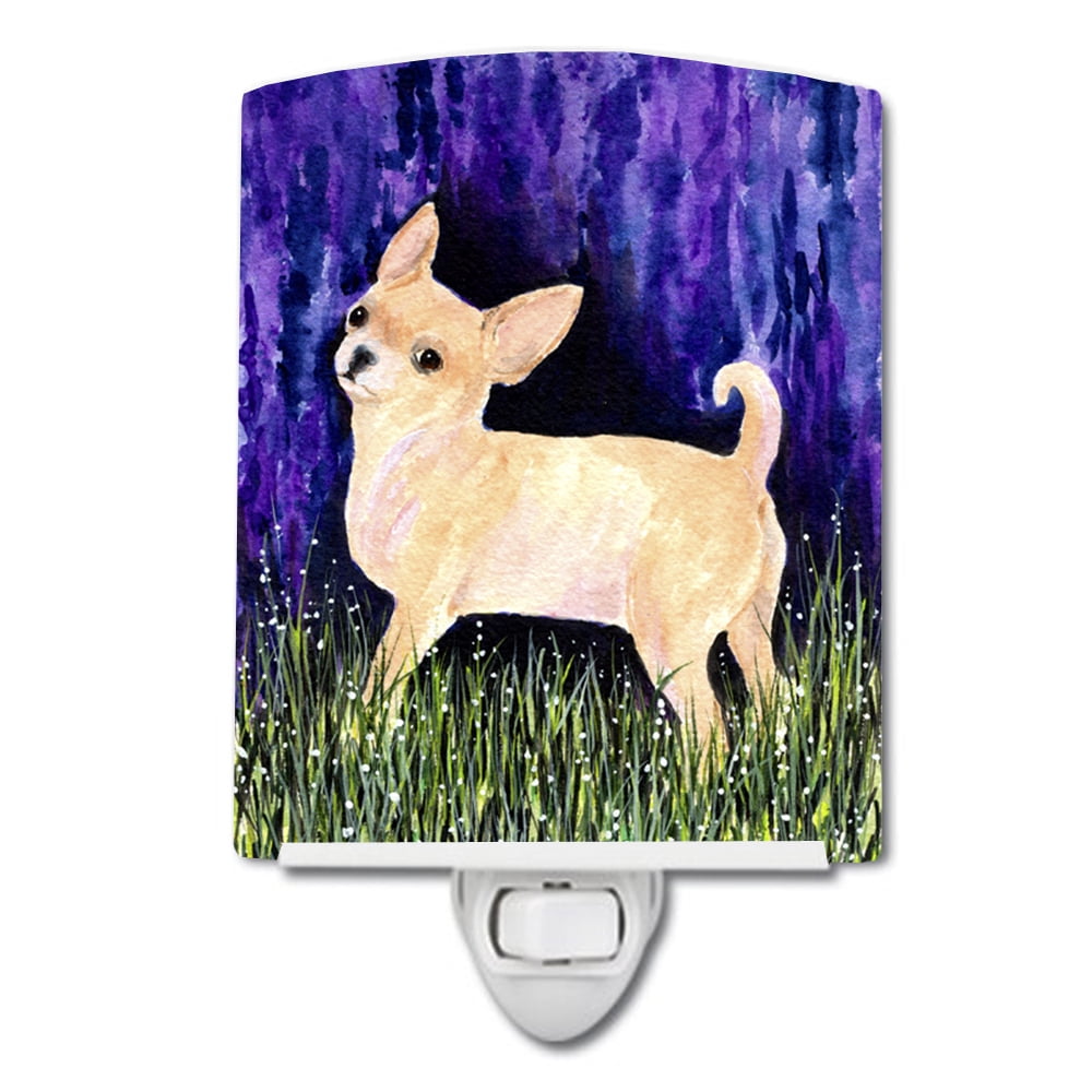 Starry Night Chihuahua Ceramic Night Light