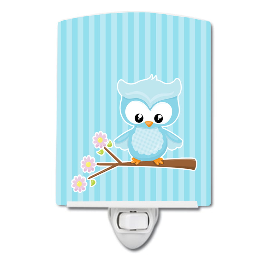 Girl Bird on Branch Ceramic Night Light