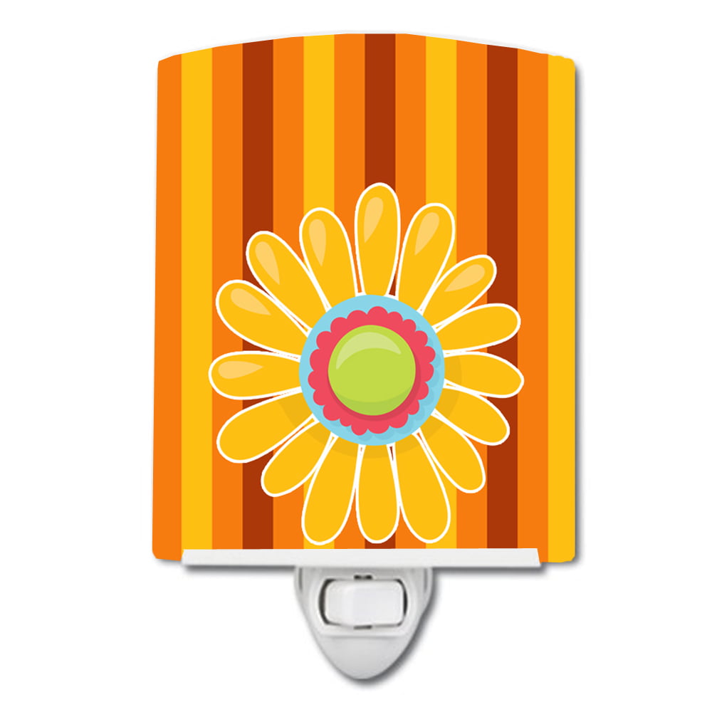 Heart Flower Orange No.2 Ceramic Night Light