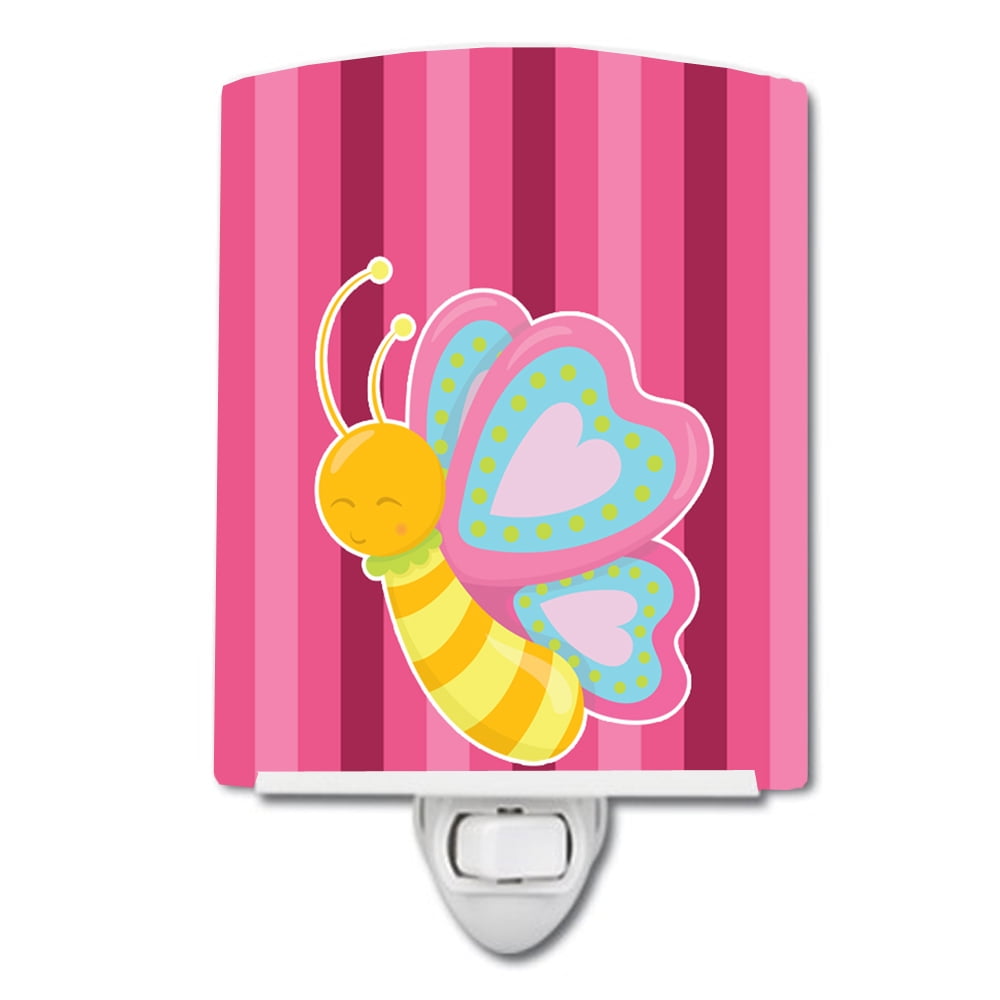 Butterfly Pink Ceramic Night Light