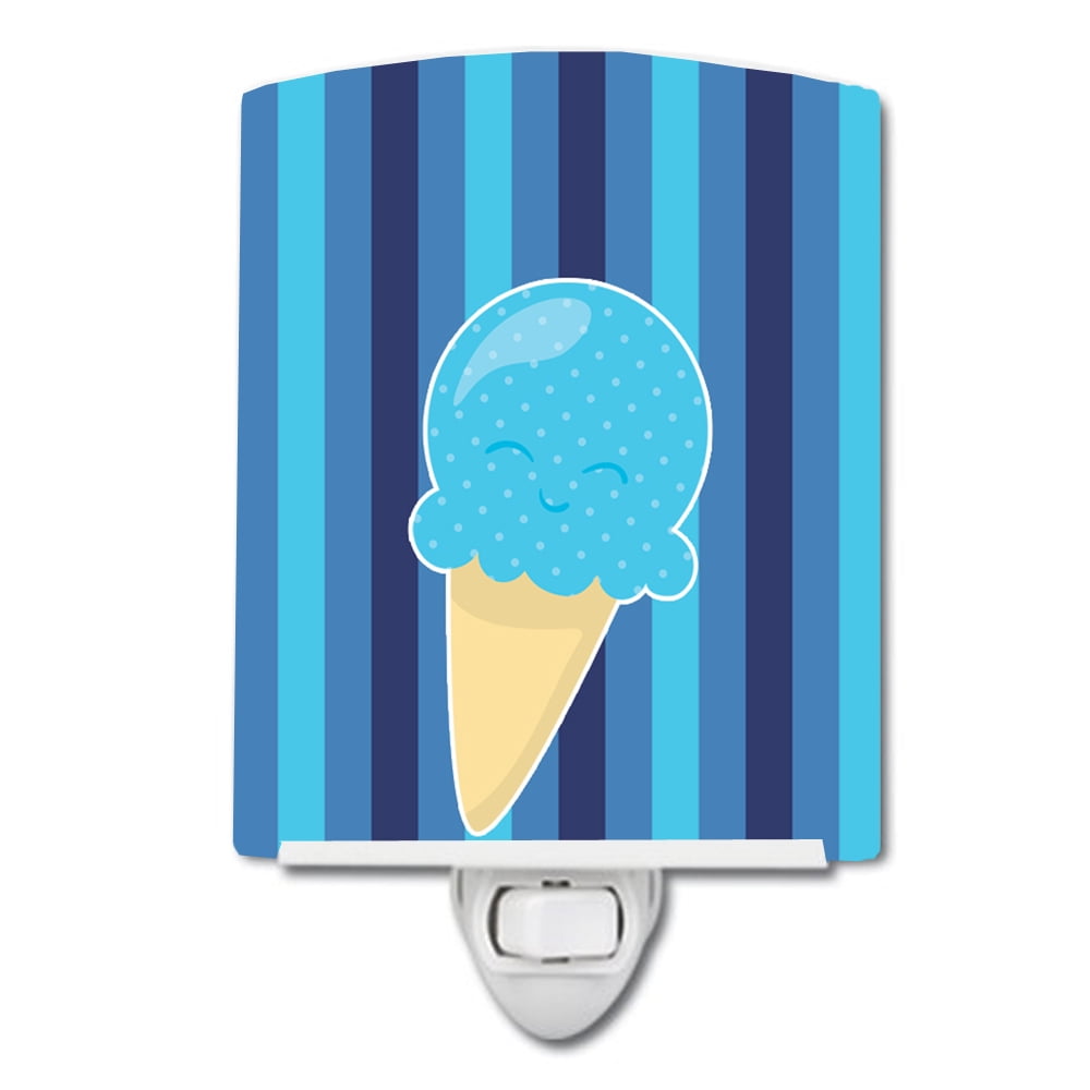 BB9062CNL Ice Cream Cone Blue Ceramic Night Light