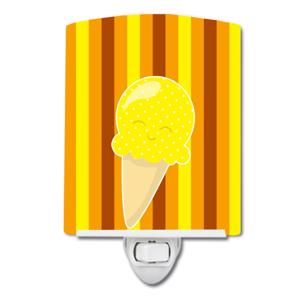 BB9063CNL Ice Cream Cone Yellow Ceramic Night Light