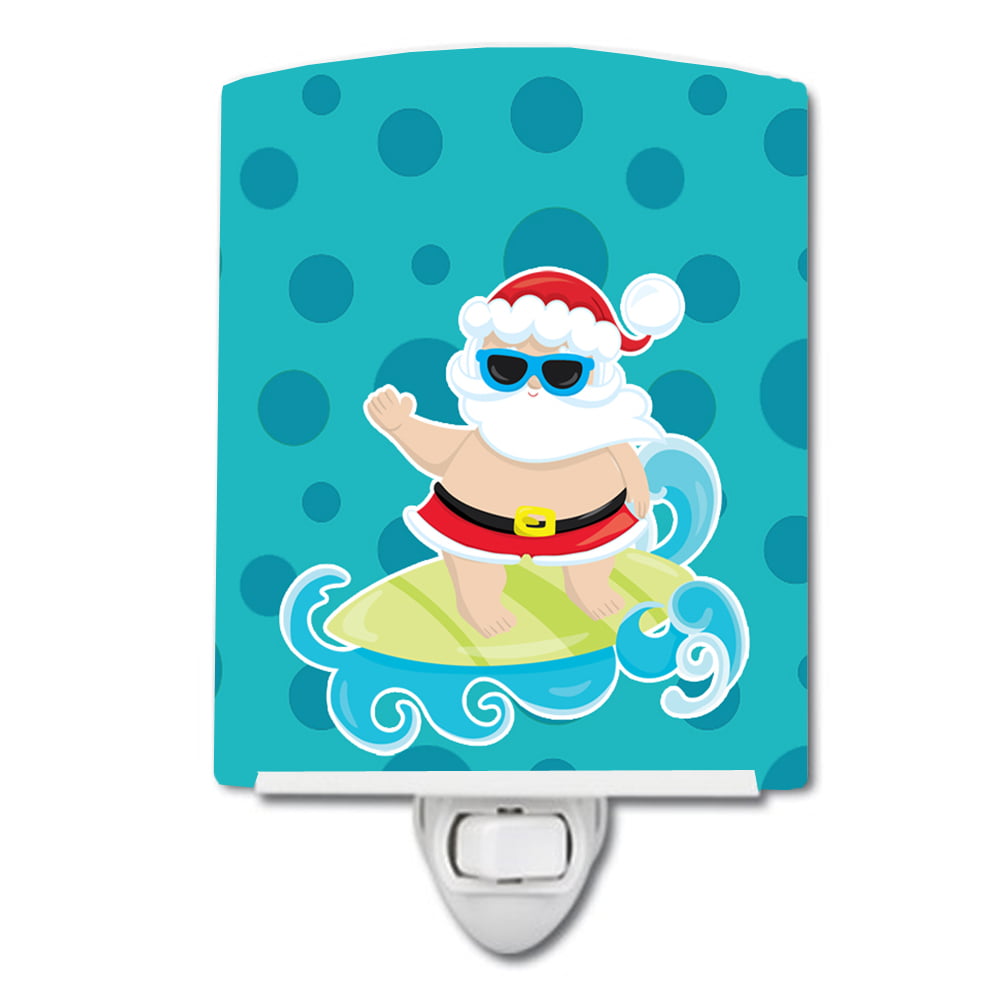 Beach Santa Claus Surfer No.1 Ceramic Night Light