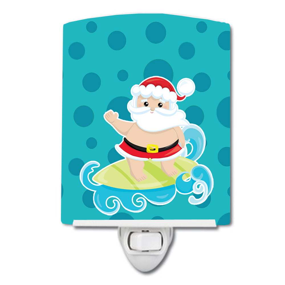Beach Santa Claus Surfer No.2 Ceramic Night Light