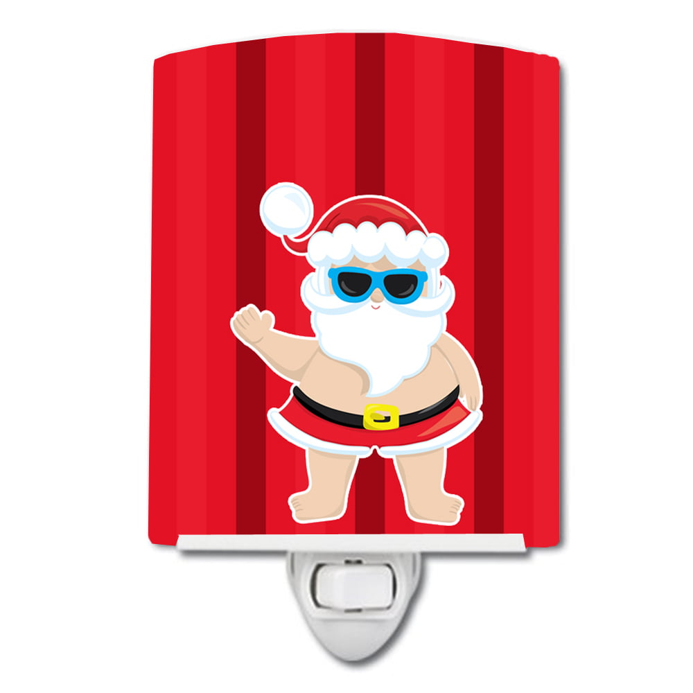 BB9070CNL Beach Santa Claus No.3 Ceramic Night Light