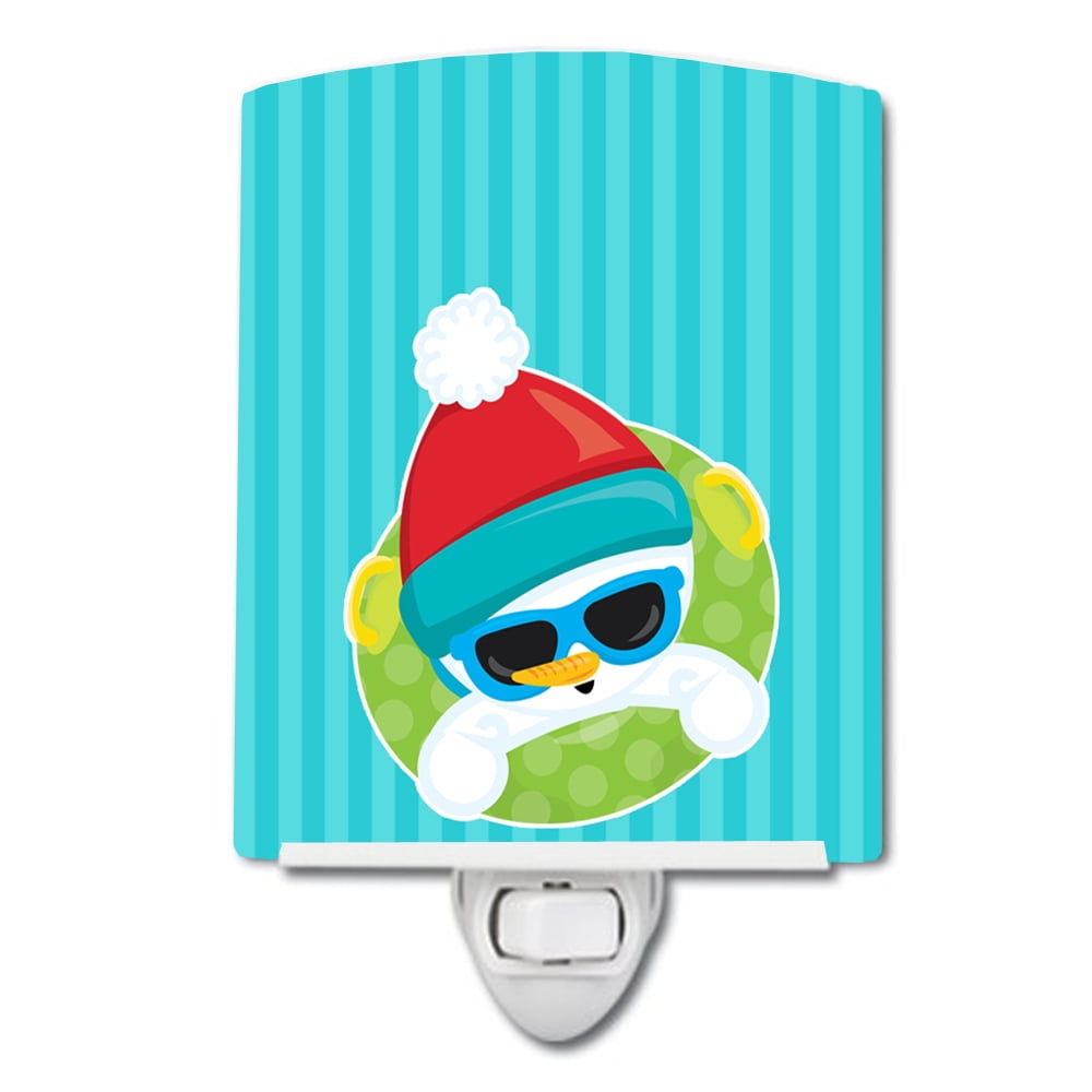 BB9078CNL Beach Snowman Ceramic Night Light
