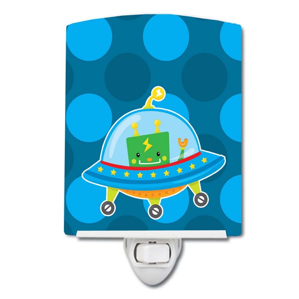 BB9081CNL Robot Spaceship Ceramic Night Light
