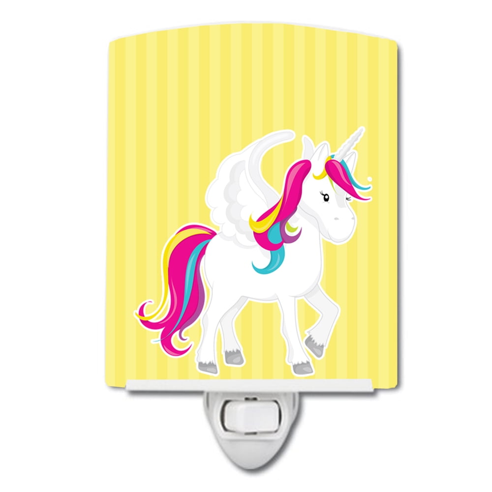 Unicorn Yellow Stripes No.2 Ceramic Night Light
