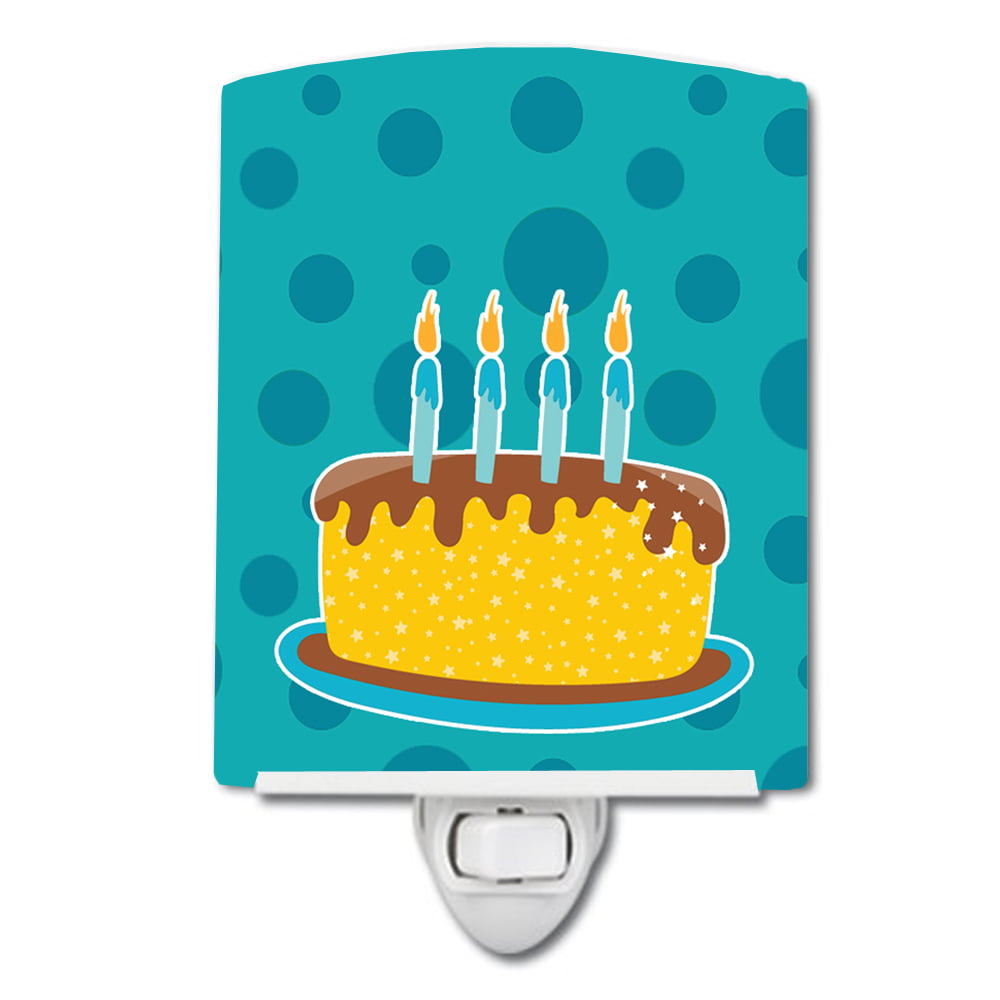 BB9094CNL Birthday Cake Ceramic Night Light